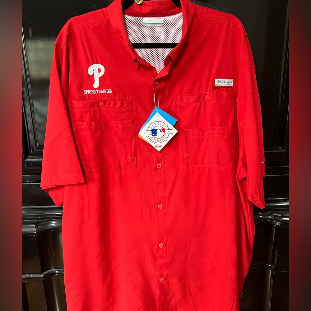 Red Philadelphia Phillies Spring Training Shirt - Size XXLG - NWT - Picture 2 of 8